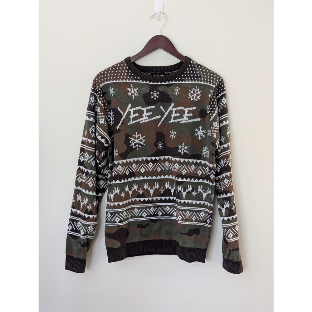 ​NWOT Yee Yee Apparel Camo Holiday Sweater Bundle - Set of 2 - Small - Picture 2 of 13